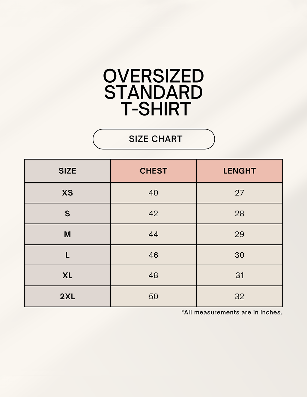 Size guide — Cockroach Lives Matter t-shirts XS to XXL