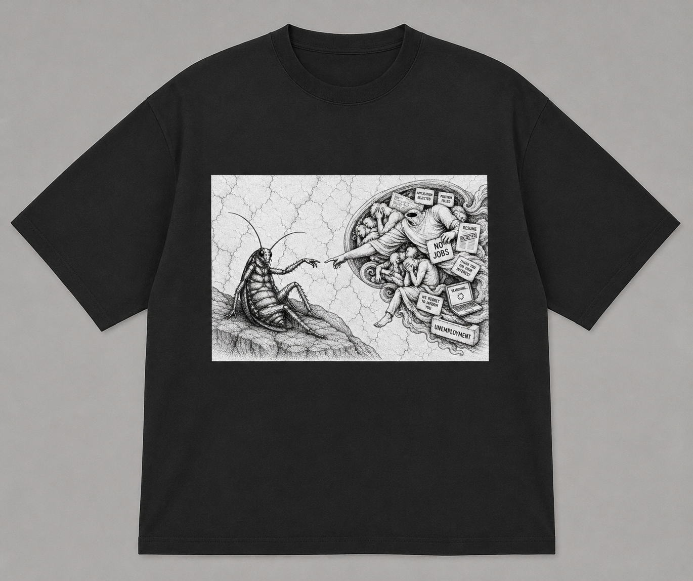 The Creation of Cockroach — Cockroach Lives Matter graphic t-shirt