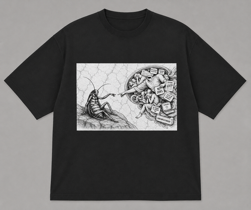 The Creation of Cockroach — Cockroach Lives Matter graphic t-shirt