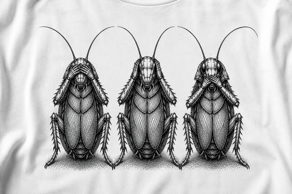 Mizaru . Kikazaru . Iwazaru ( White ) — Cockroach Lives Matter