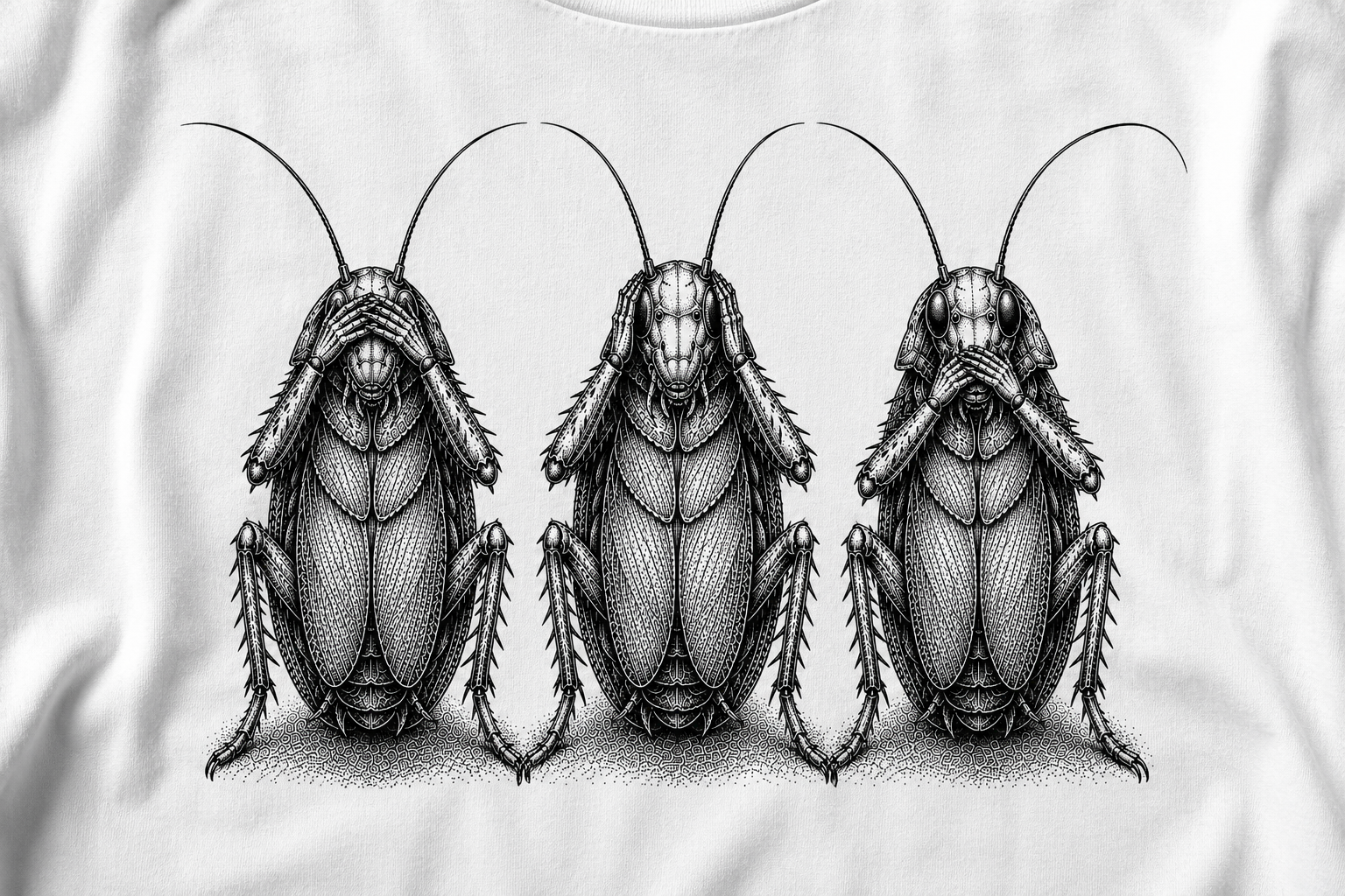 Mizaru . Kikazaru . Iwazaru ( White ) — Cockroach Lives Matter