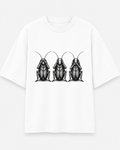 Three Wise Cockroaches graphic print white — Cockroach Lives Matter t-shirt