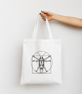 Vitruvian Cockroach cotton canvas tote bag — Cockroach Lives Matter